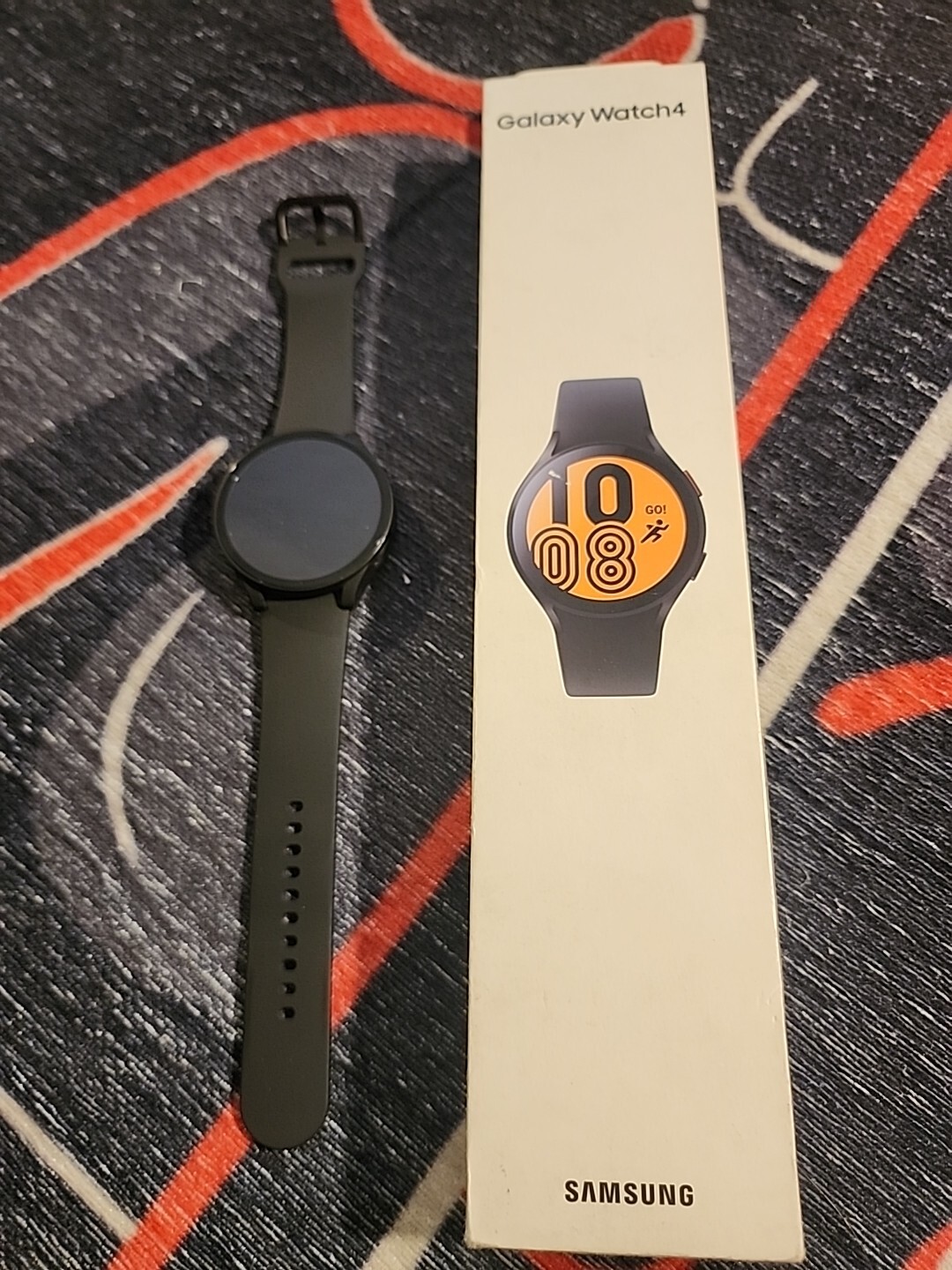 Samsung Galaxy Watch4 SM-R875 44mm Aluminum Case with Sport Band – Black…