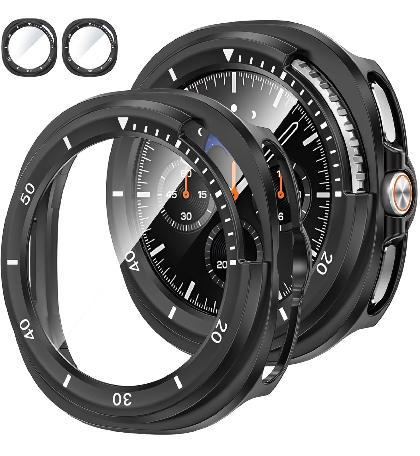 Tensea [2Pack for Samsung Galaxy Watch 8 Classic 2025 Screen Protector Case 46mm