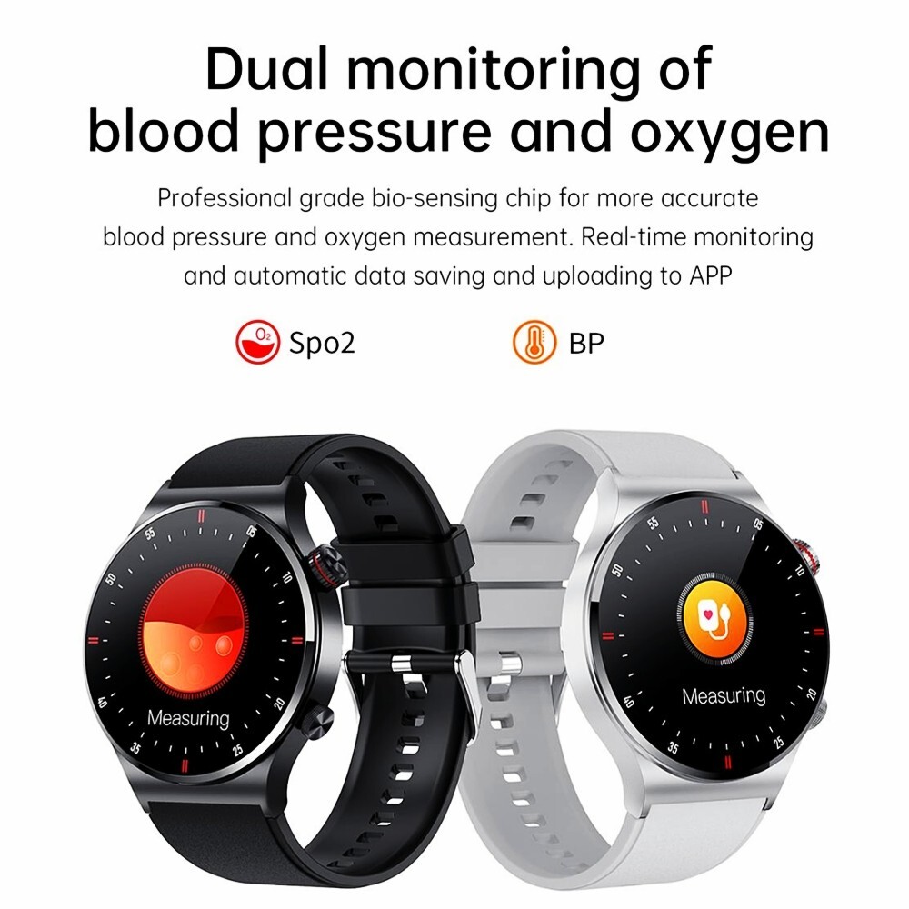 Smart Watch for Men(Call Receive/Dial) Rugged Fitness Tracker Blood Pressure NFC