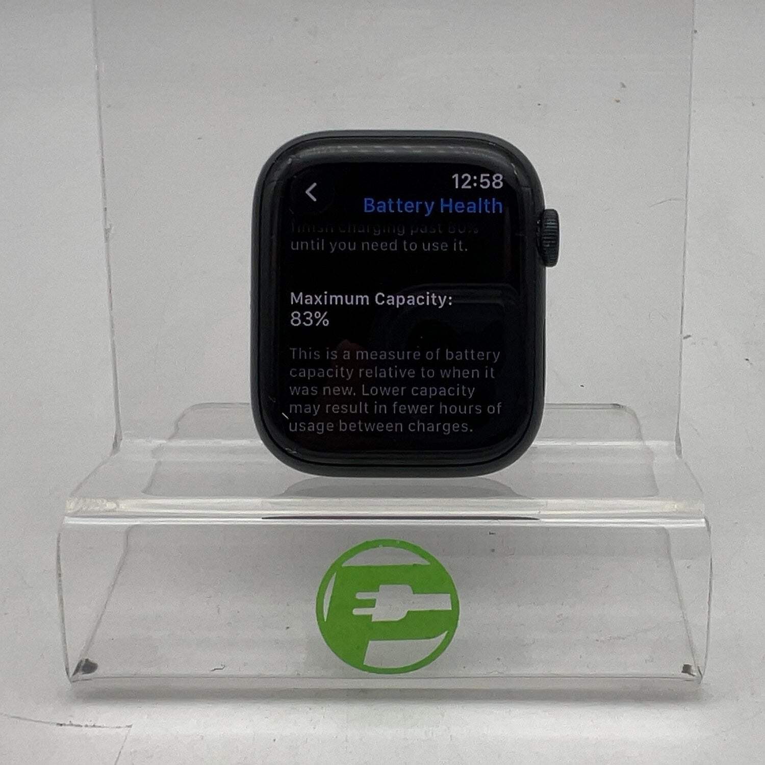 GPS Only Apple Watch Series 7 45MM Midnight Aluminum MKN53LL/A Face Only