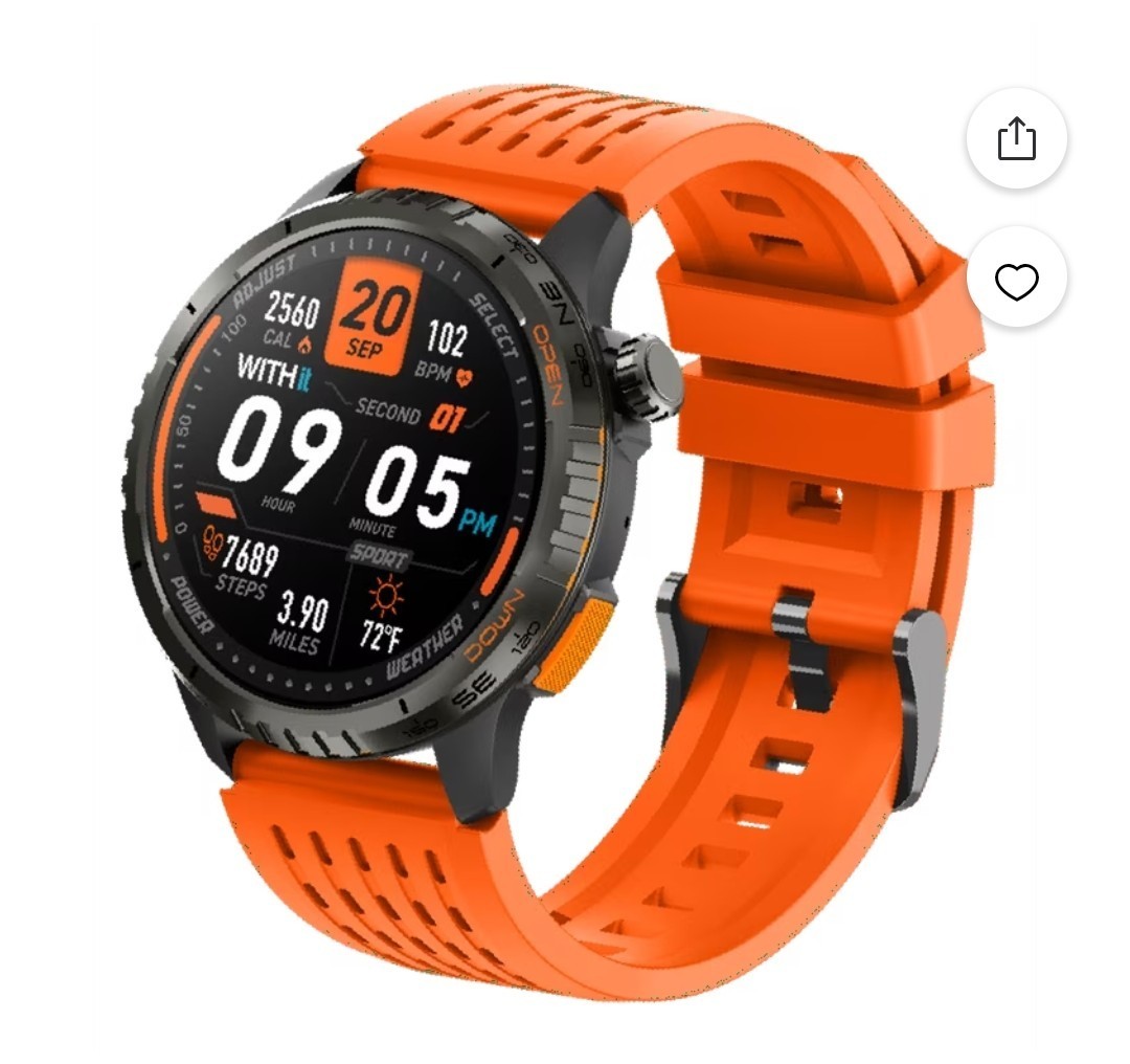 WITHit Zetta Series Smartwatch, 1.43″ Full Touch Amoled Screen, Unisex