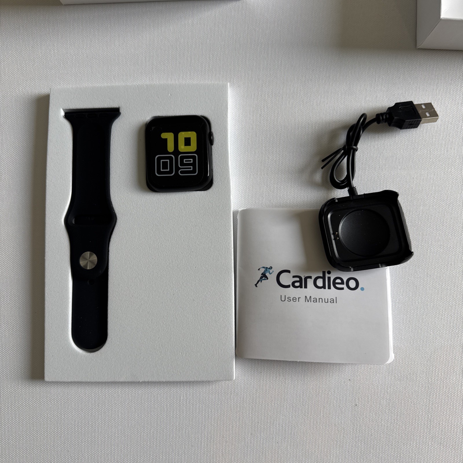 Cardieo Watch OLED Touch Screen Control Music Heart Monitor Apple Android (FJ)