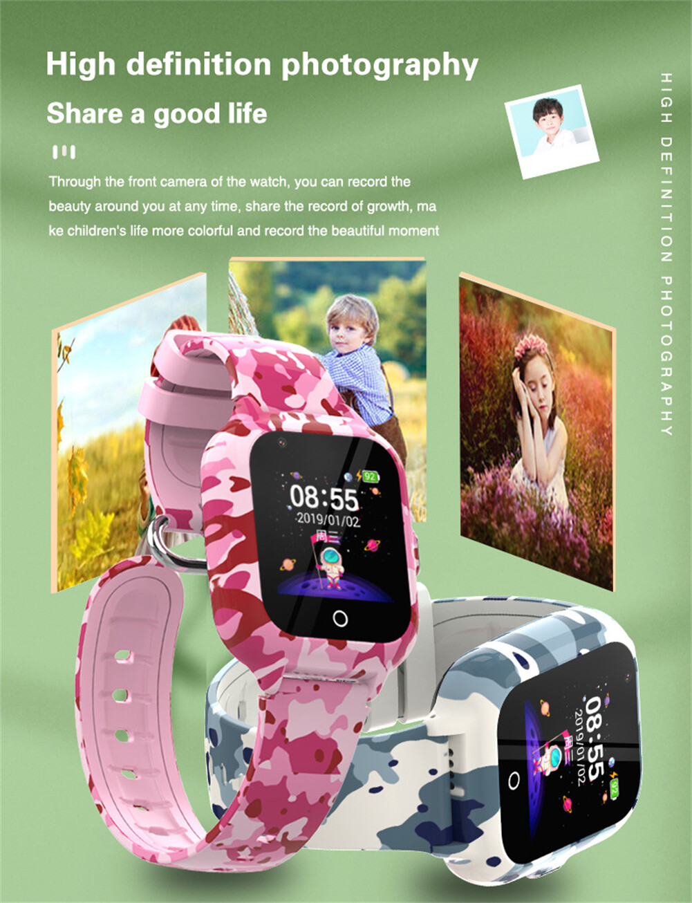 4G Smart Watch Kids Smart Digital Watch with Position Tracker Video Camera Call