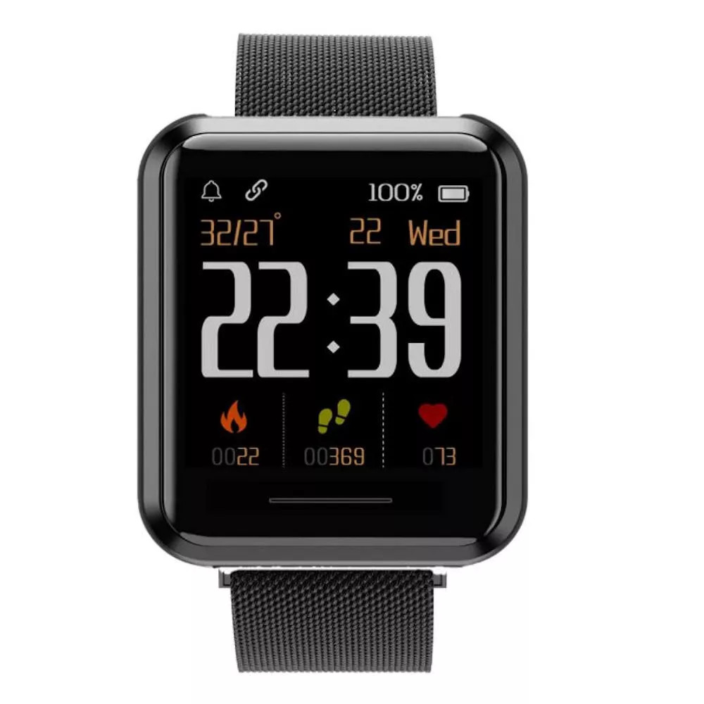 Beantech Emerge S3 Smartwatch for iPhone and Android, Black