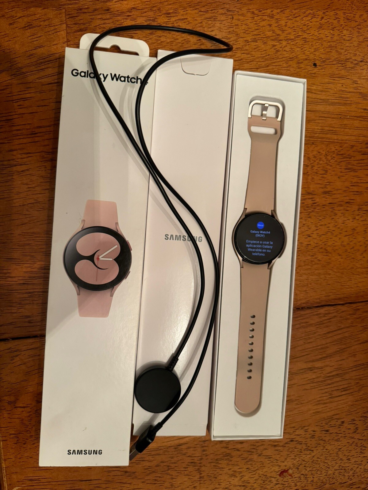 Samsung Galaxy Watch4 SM-R865 40mm Aluminum Case with Sport Band – Pink Gold…