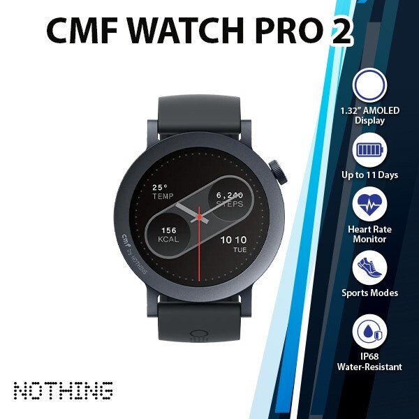 NOTHING CMF Watch Pro 2 iOS Android Smartwatch(Dark Grey/1.32″/AMOLED/Bluetooth)