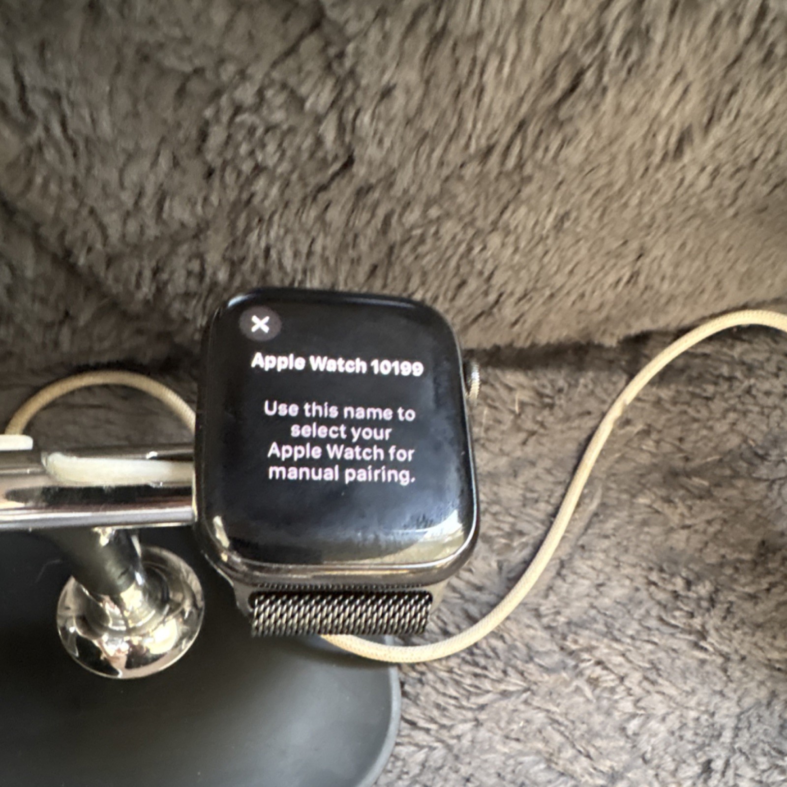 Apple Watch Series 7 45mm Stainless Steel Case with Black Stainless Steel Band