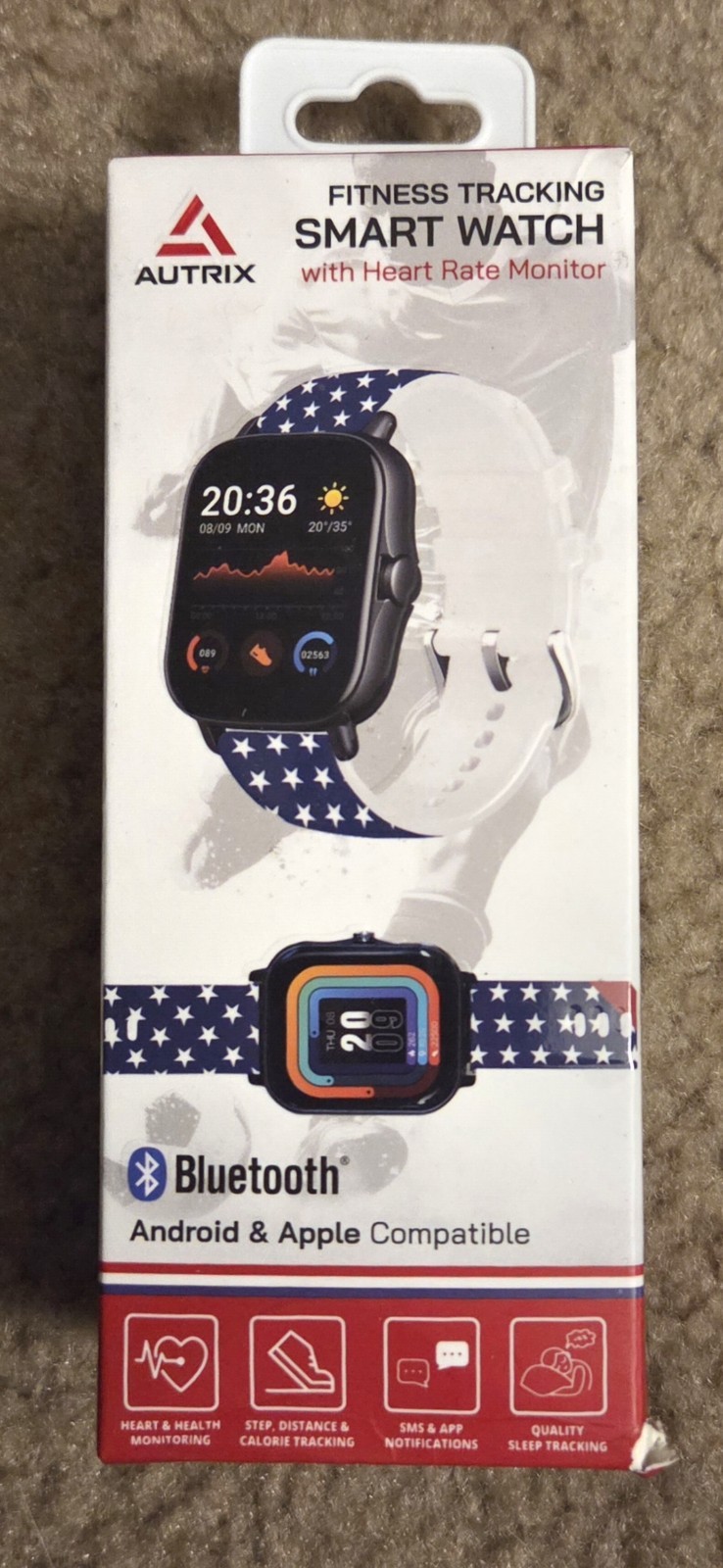 🔥Autrix Fitness Tracking Smart⌚️1.8”LCD❤️Rate Bluetooth🔥BRAND NEW🔥IOS-ANDROID