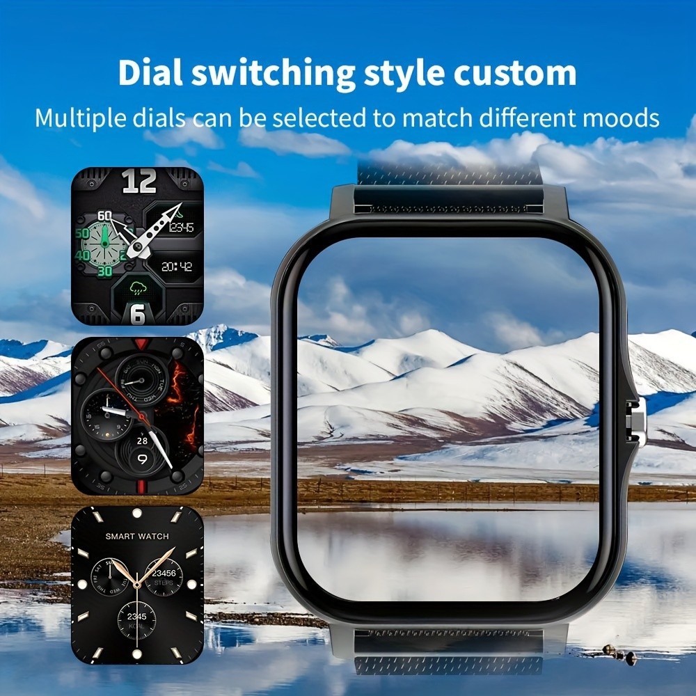 1.83” Smartwatch with Call, 100+ Sports Modes, Remote Camera, Ideal Gift Unisex