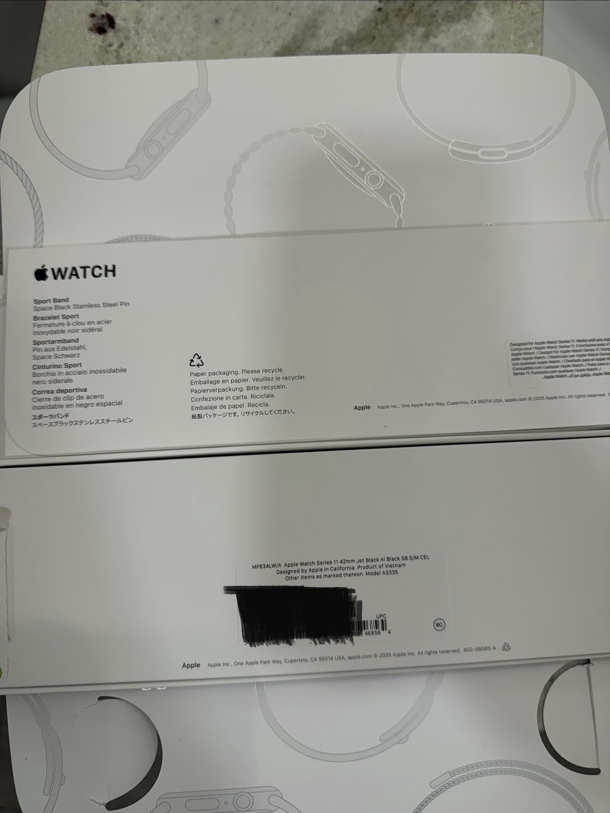 Apple Watch Series 11 42mm Black Aluminum w/ Black Band Cellular Unlocked