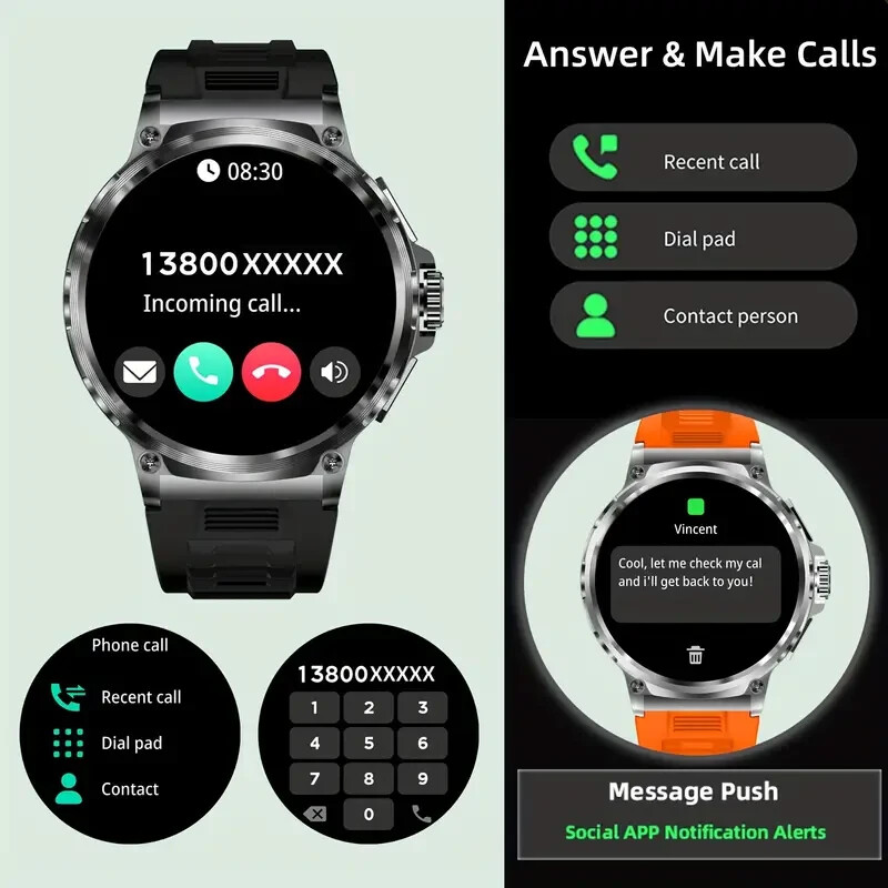 Multifunctional Smart Watch For Men /military smart watch, Touch Screen Digital.