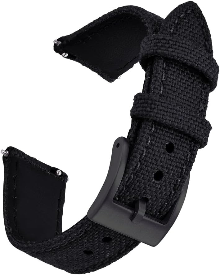 Soft Hybrid Leather Sailcloth Watch Bands for Men Women 18mm 20mm 22mm