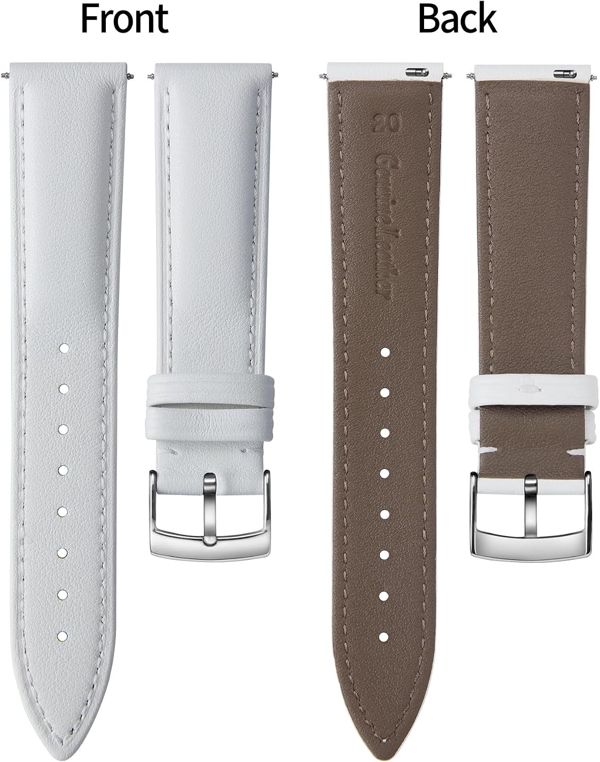 Calfskin Strap Compatible with 12mm 14mm 16mm 18mm 20mm 22mm Watches