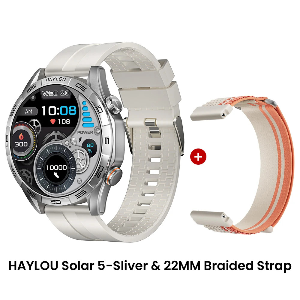 HAYLOU Solar 5 Smartwatch Bluetooth Calling 1.58″ AMOLED 60Hz 40-Day Battery