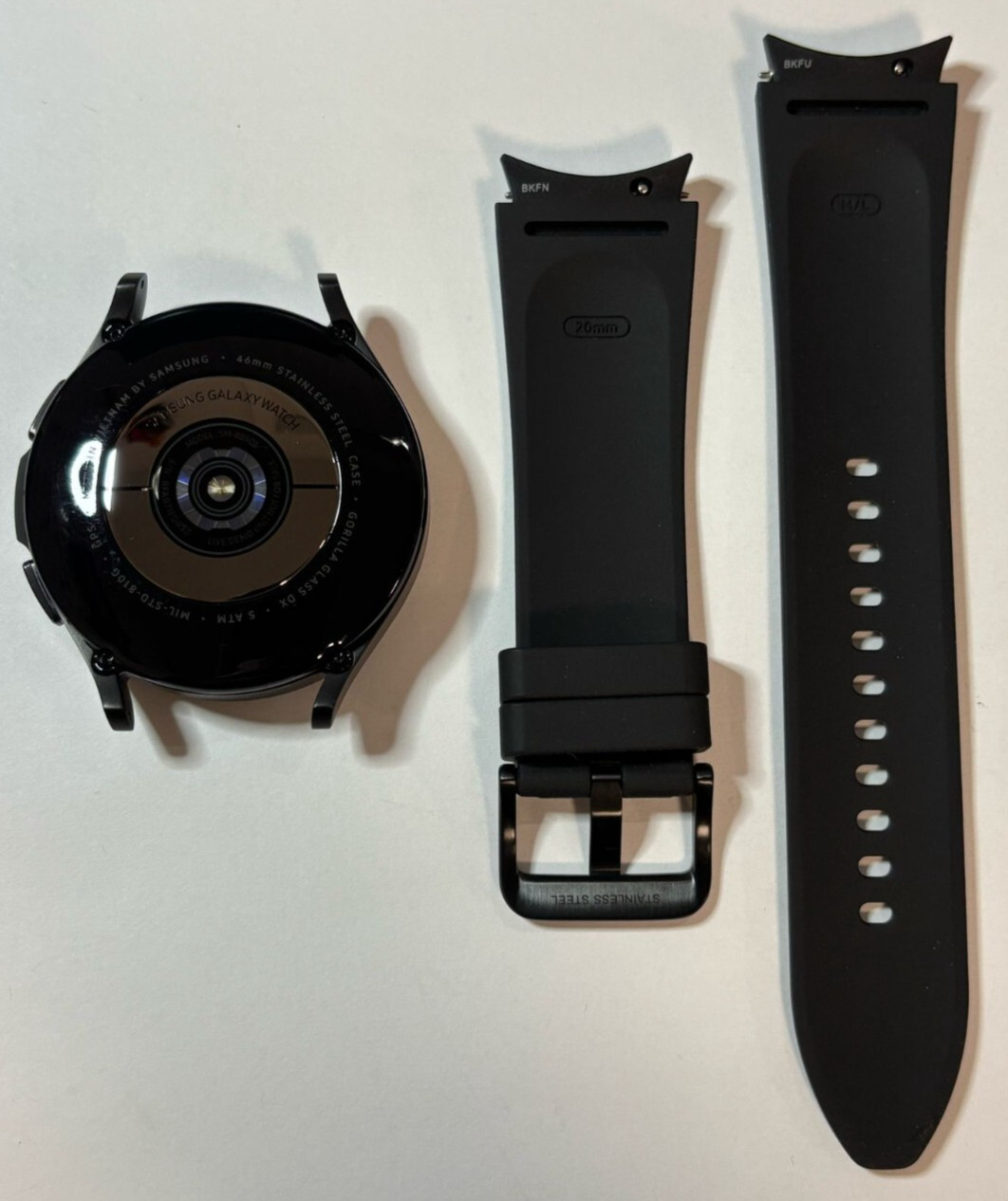 NO POWER Samsung Galaxy Watch 4 Classic 46mm R890 GPS W/ Black Ridge Sport Band