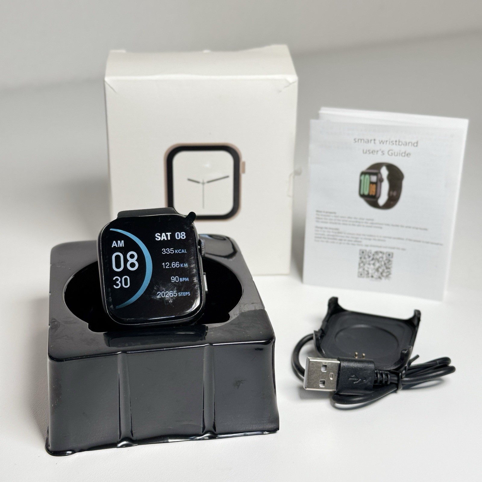 New Smartwatch Fitness Tracker 1.83″ Screen Heart Rate Sleep Monitor iOS Android