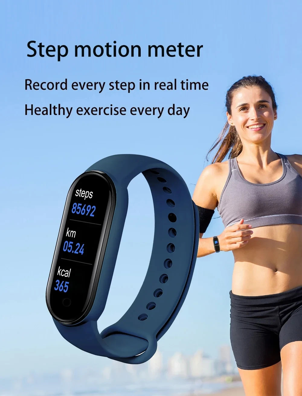 10pcs/lot ups free ship M7 Smart Band Watch Silicone Heart Rate Smart Band