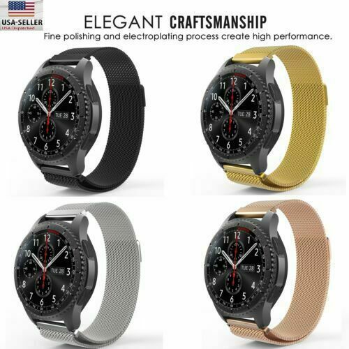 For Samsung Galaxy Watch 42 46mm/Active Mesh Milanese Stainless Steel Strap Band