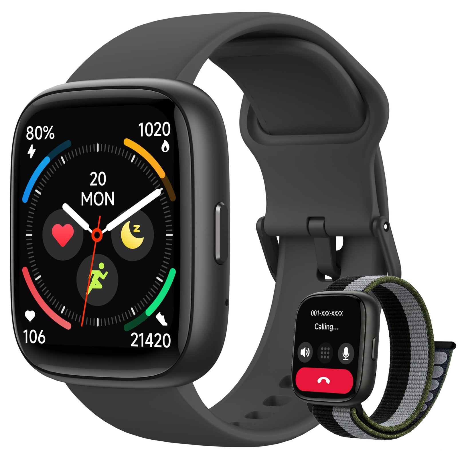 for Men, 2026 Upgrade [2 Bands, 44mm case], 1.83″ Fitness Tracker Alexa Built…