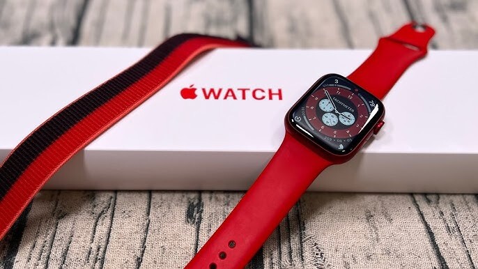 Apple Watch Series 7 GPS + Cellular 41mm Aluminum Case Red Smart Watch MKL83LL/A