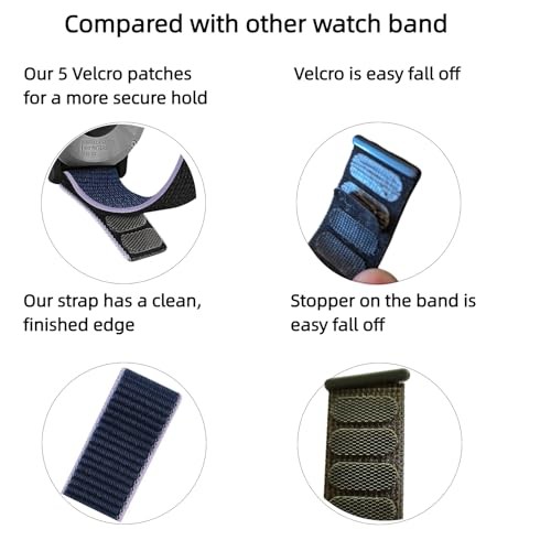 2 Pack Nylon Strap Compatible with Garmin Fenix 8 51mm and Epix Pro Sport Men Wo