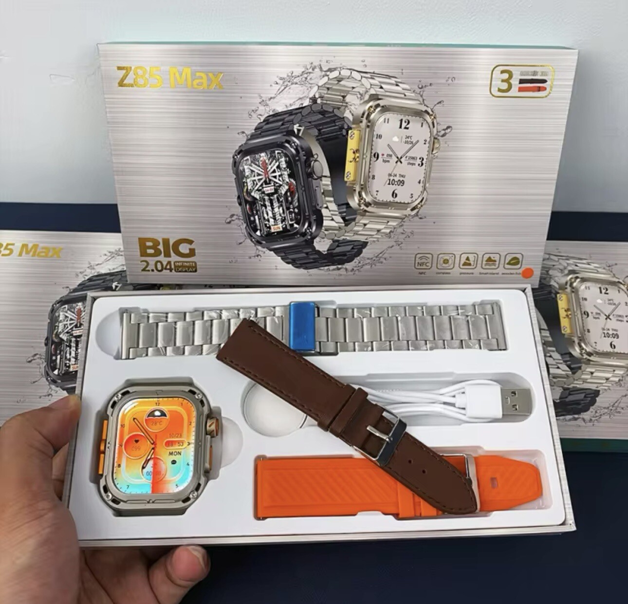 Z85 MAX BIG 2.04 smart watch for iphone ios android phone unlock