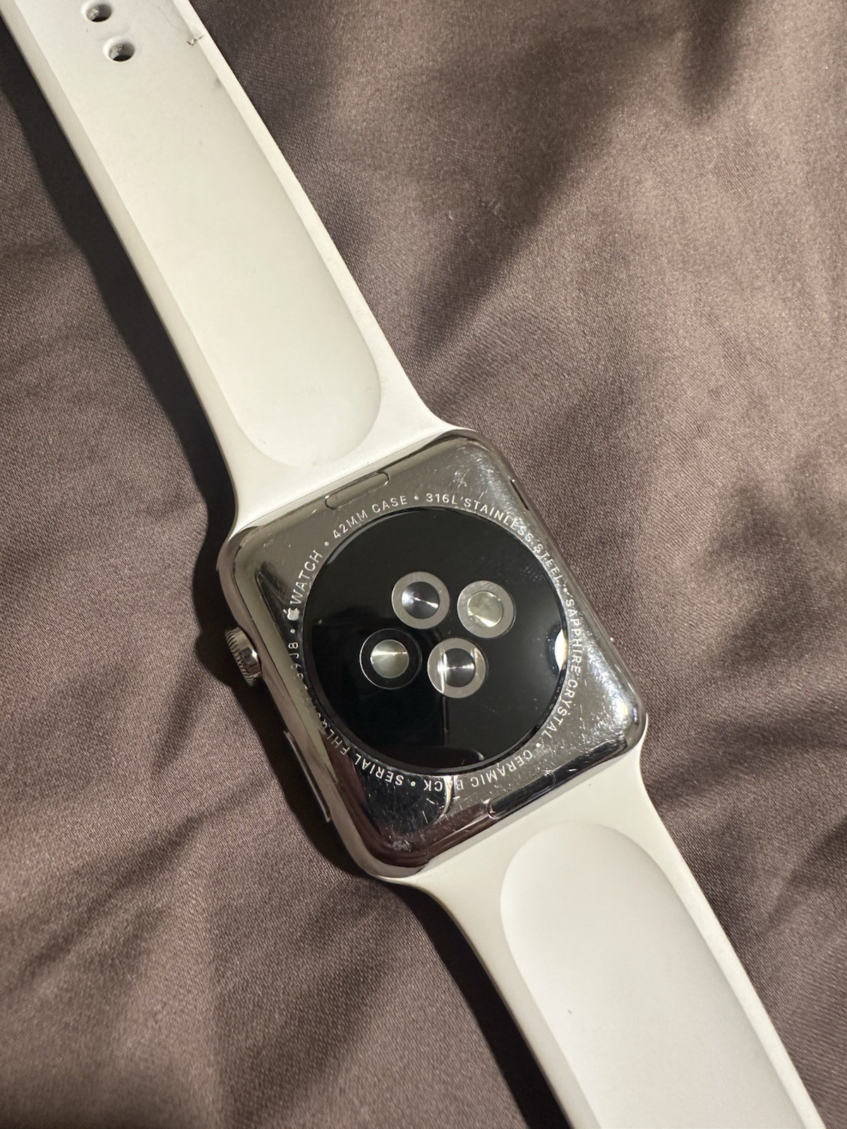 Apple Watch 1st Gen (Series 0) 42mm Stainless Steel Case A1554 Sapphire Crystal