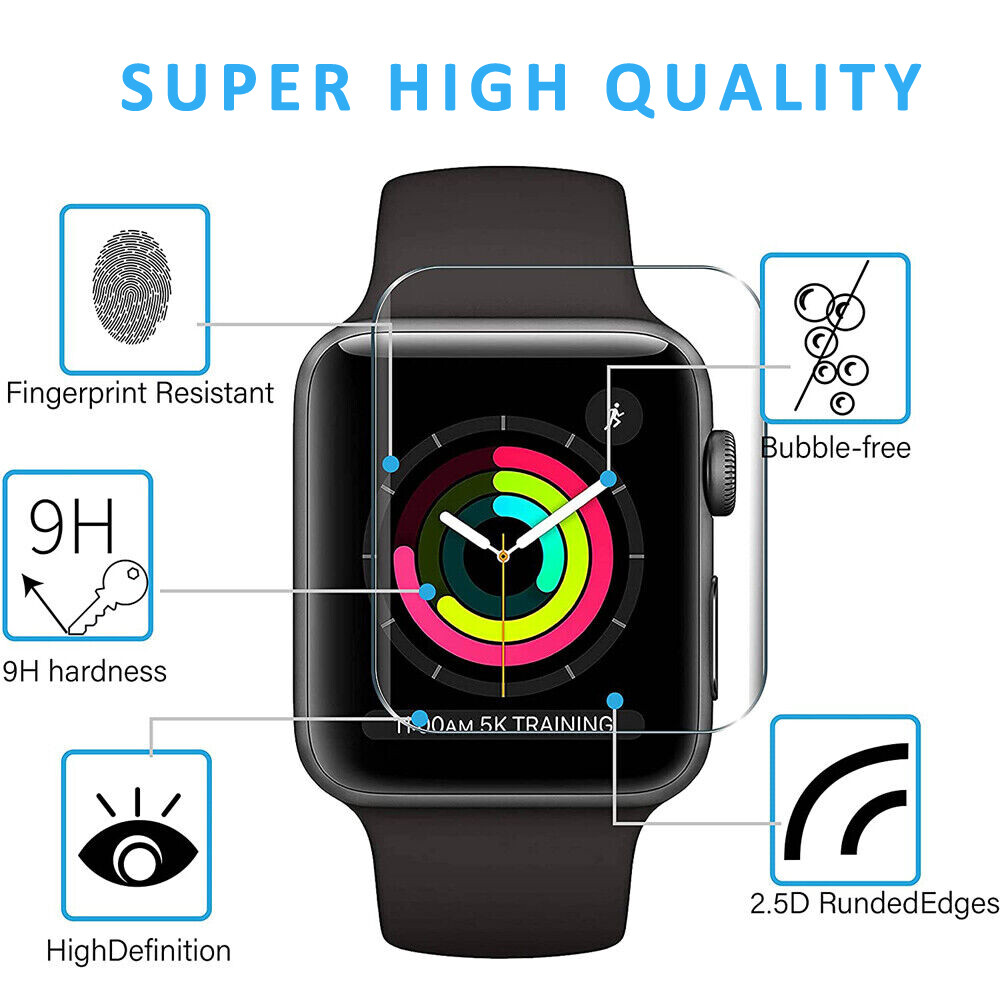 Apple Watch Series9 8/7/6/5 Ultra2 Tempered Glass Screen Protector 41/44/45/49mm