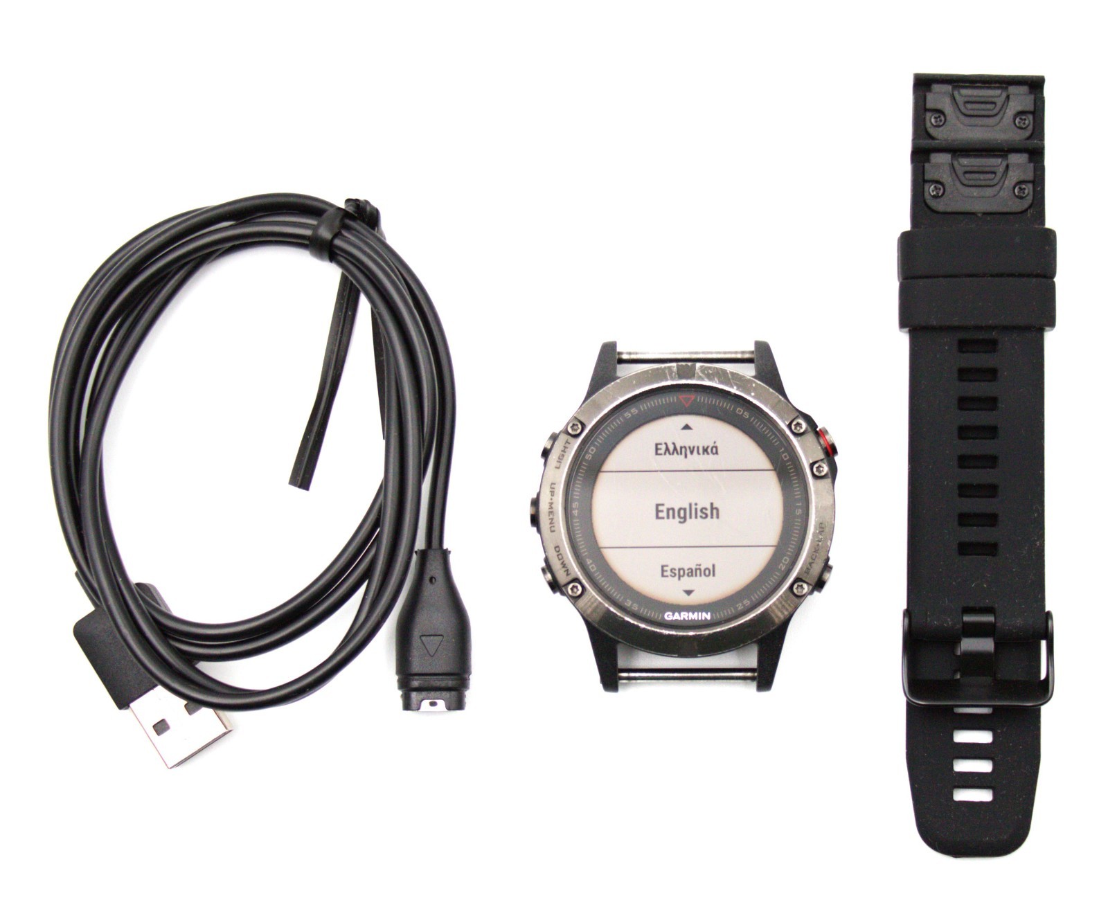 Garmin Fenix 5 – 47mm Stainless Slate gray w/ Black Band (*READ*)