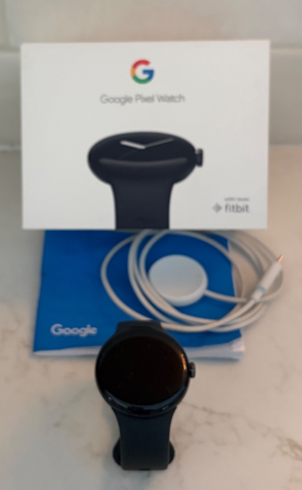 NEW-Google Pixel Watch 1st Generation Model G943M – Matte Black- NEVER USED!