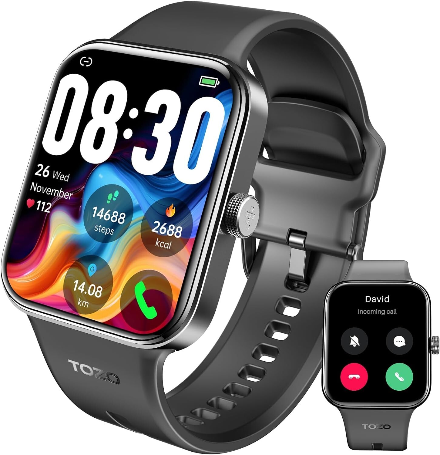 S4 AcuFit One Smart Watch 1.78″ AMOLED Screen for Men Women, Bluetooth Call