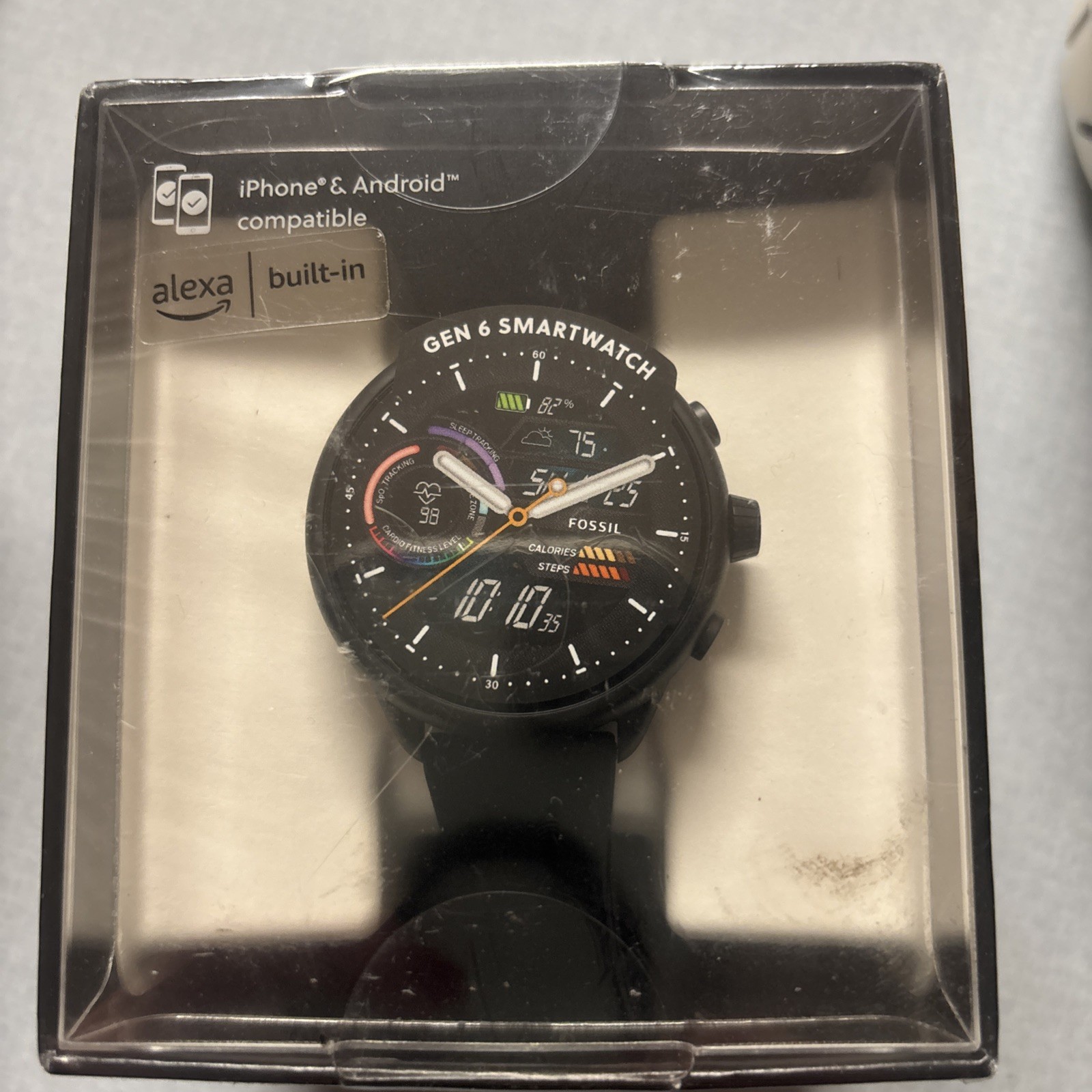 Fossil DW13F3 Black 6 Generation Wellness Edition Heart Rate GPS Smartwatch
