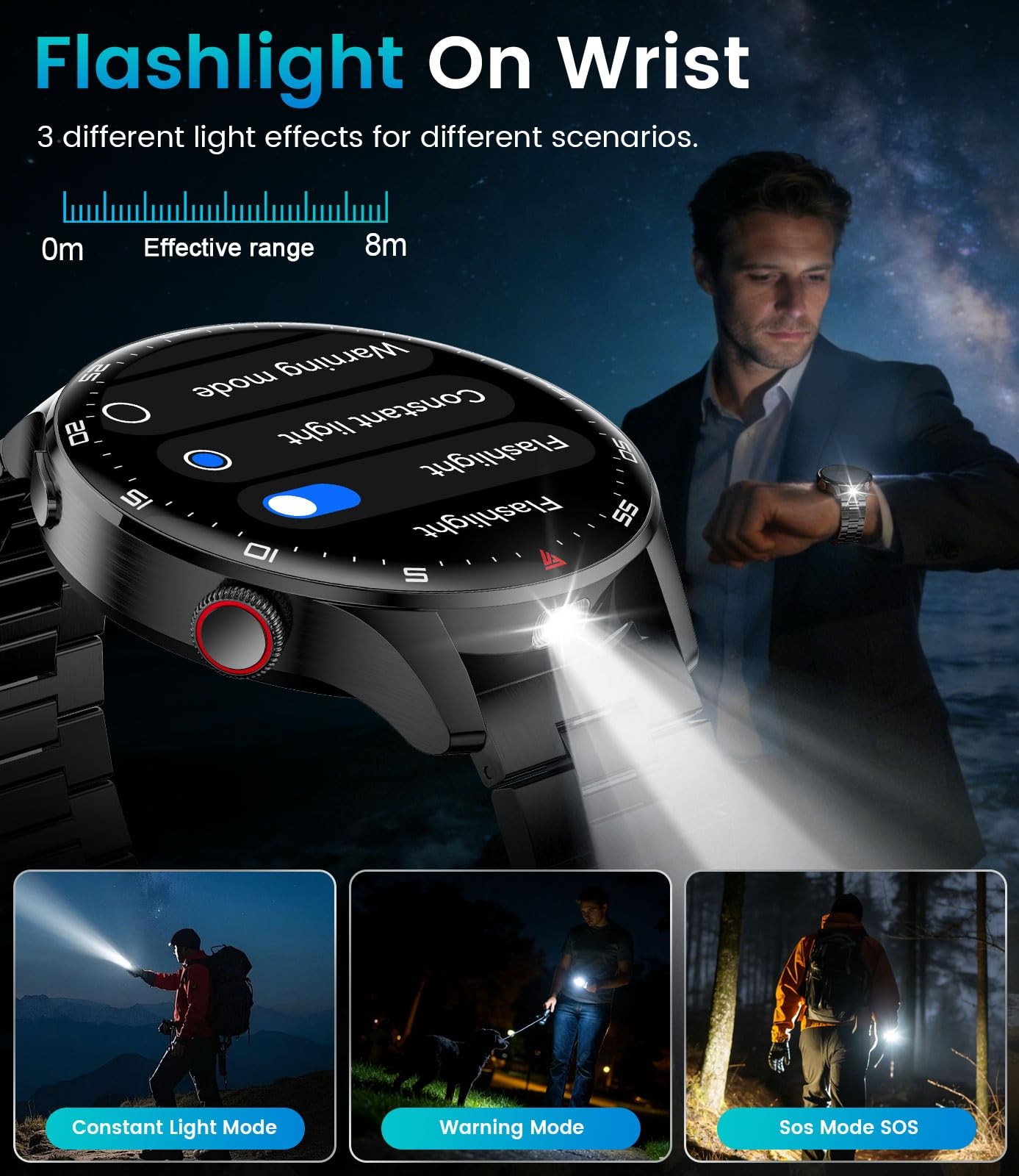 Benyar Smart Smart Watch For Men 17 Hd Large Screen Mens 800Mah