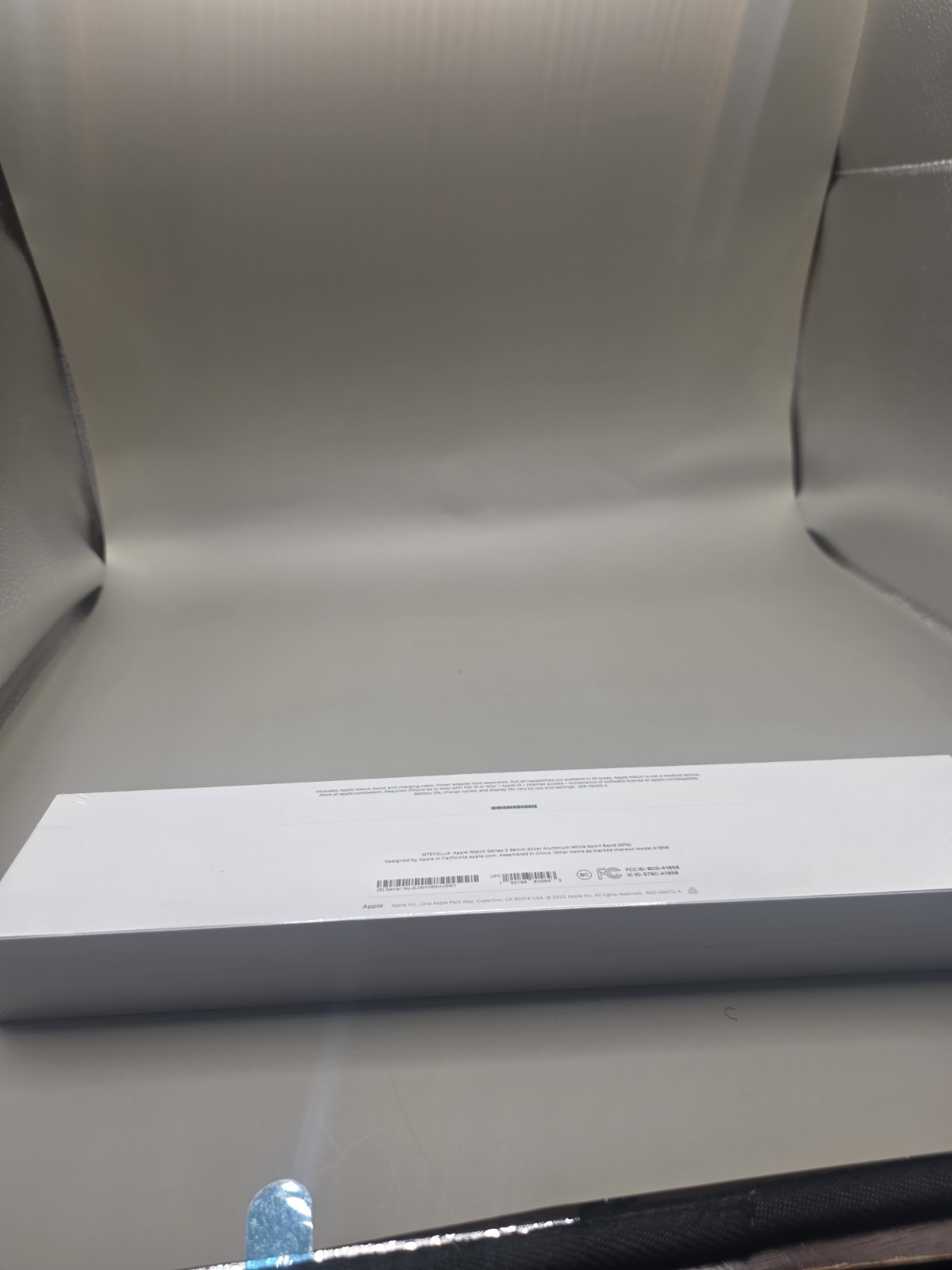 Apple Watch Series 3 38 mm Silver Aluminum Case White Sport Band Smartwatch -…