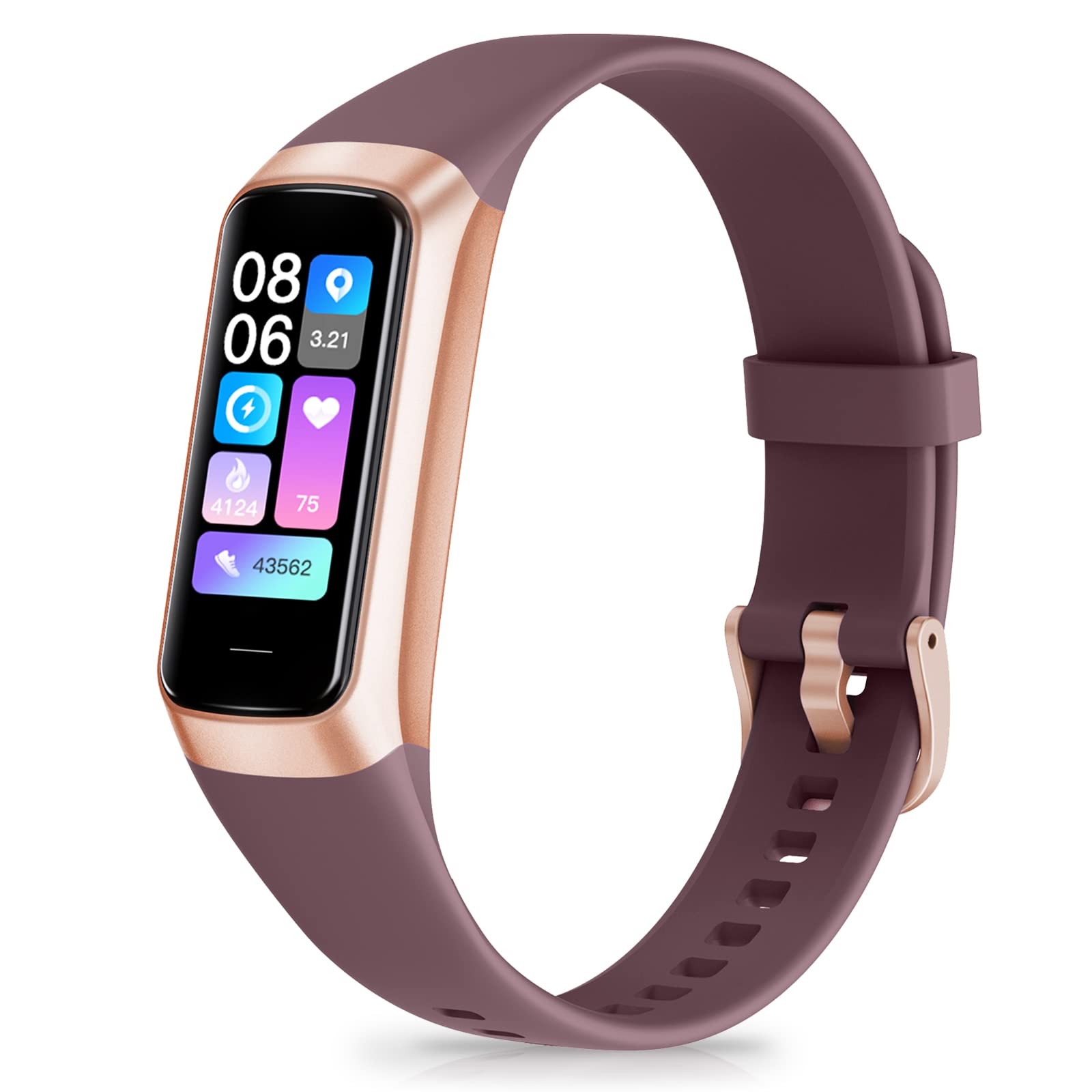 Fitness Tracker 5 ATM Waterproof Smart Watch Heart Rate Blood Oxygen Sleep Mo…