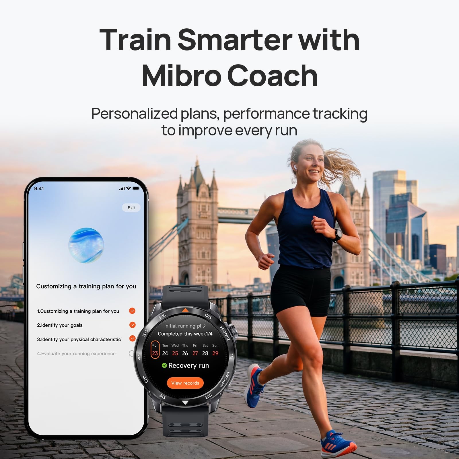 GS Pro2 GPS Running Watch with Dual Band GPS, Built-in Training Plans, 1.43” …