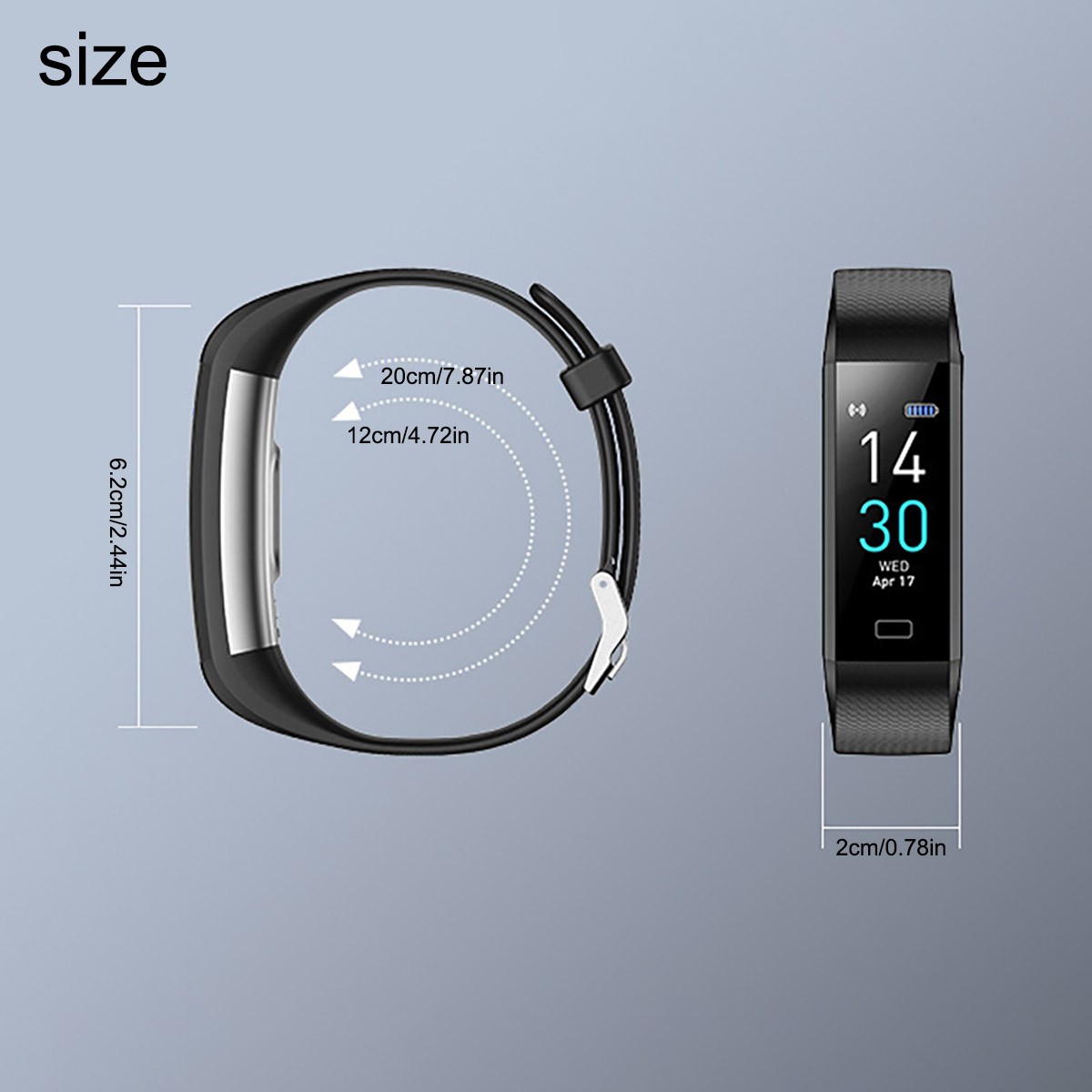 Smart Watch w/Heart Rate Oxygen Blood Pressure Fitness Tracker Activity Sport US