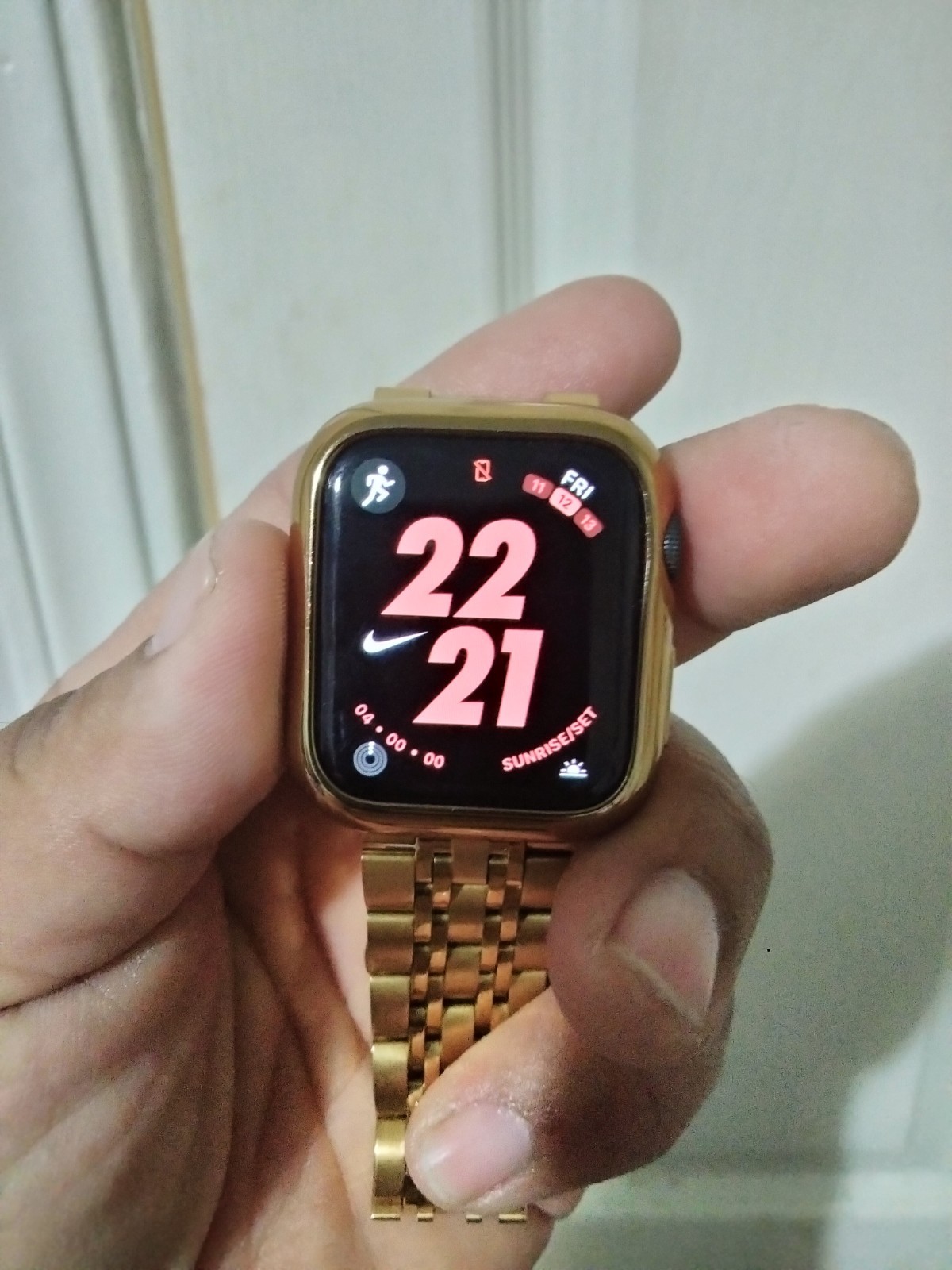 24K Gold Plated 44MM Apple Watch SERIES 4 Gold Links Band CUSTOM Free SB UNIQUE