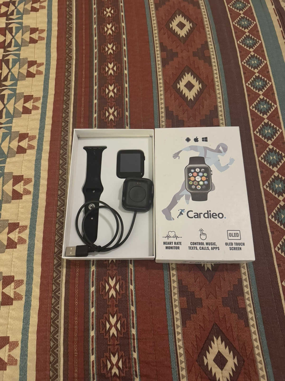 Cardieo Watch OLED Touch Screen Control Music Heart Monitor Brand Is Universal
