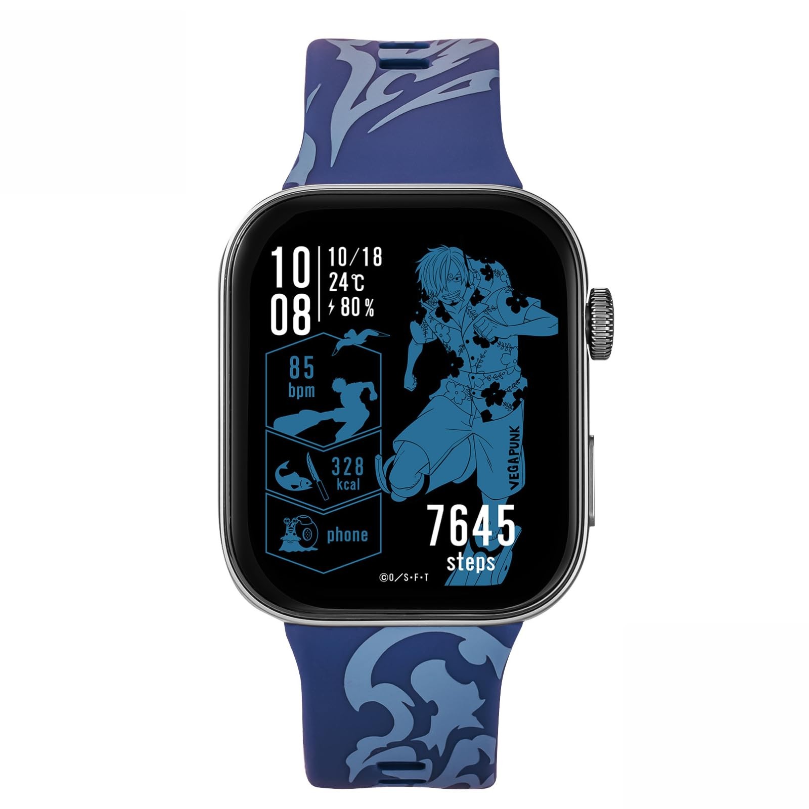ONE PIECE Sanji Smart Watch GARRACK HUC-OP-FT3-S AMOLED Blue 5ATM