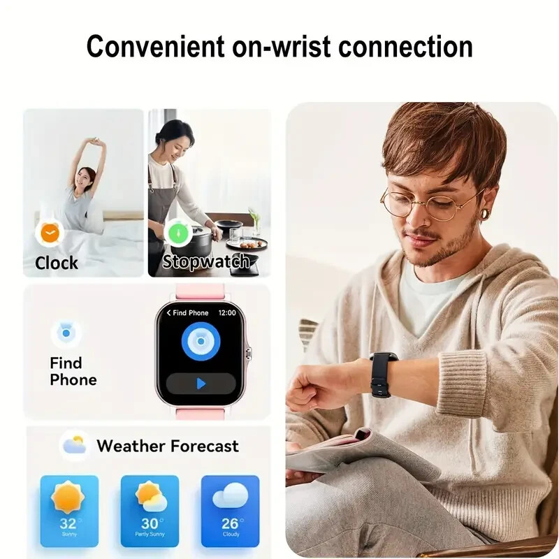 Reloj inteligente para mujer con respuesta/hacer llamadas, HD de 1.83 pulgadas,