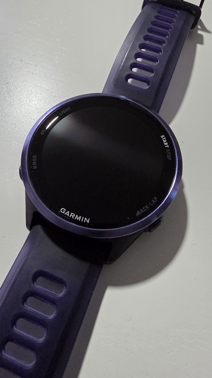 Garmin Forerunner 570 GPS Heart Rate 47mm Purple Case Indigo Silicone Band