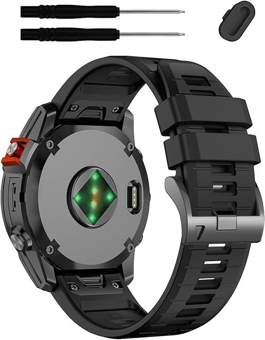 Soft Silicone Strap Compatible with Garmin tactix8 Fenix8 51mm Men Women Sport W