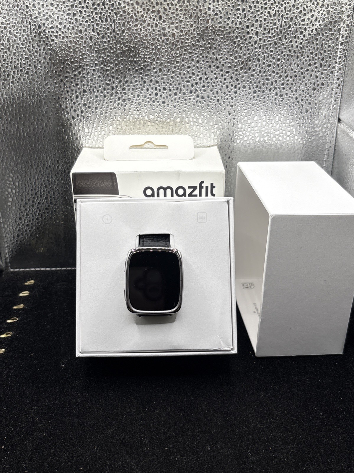 # Amazfit Active 2 Premium Smart Watch (Square) 10 Day Battery, Black Leather