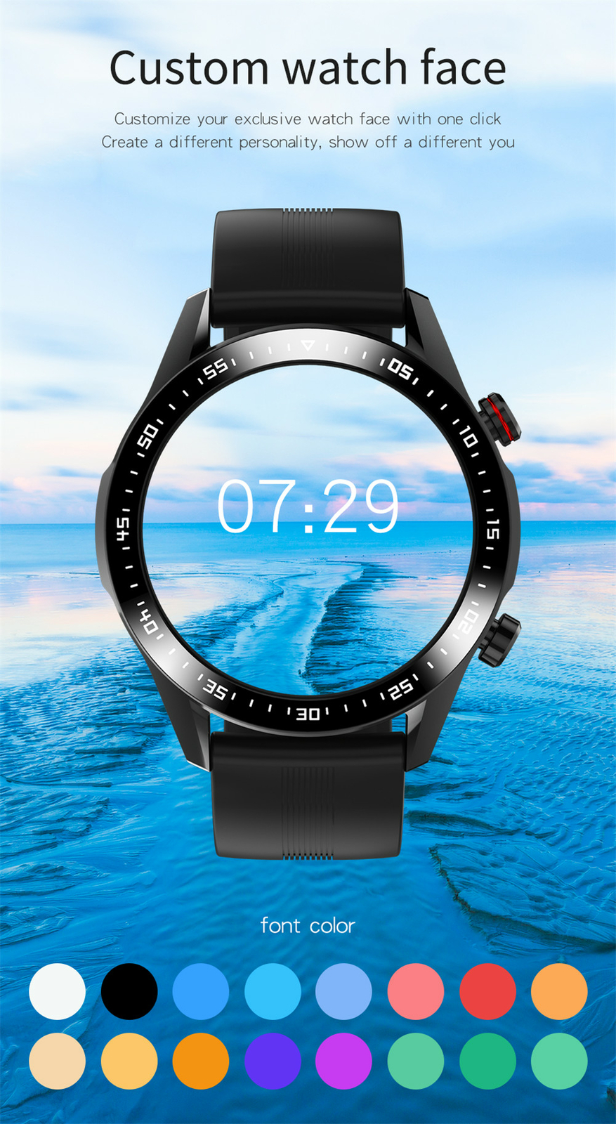 Sport Smart Watch Waterproof Fitness Smartwatch Bluetooth Call Message Remind