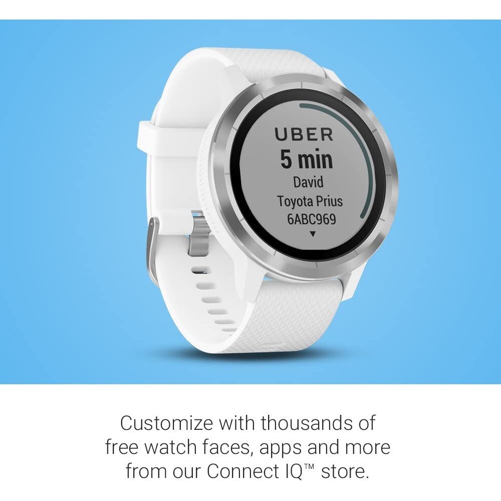 Garmin Vivoactive 3 GPS Smartwatch White Silver Stainless 010-01769-21