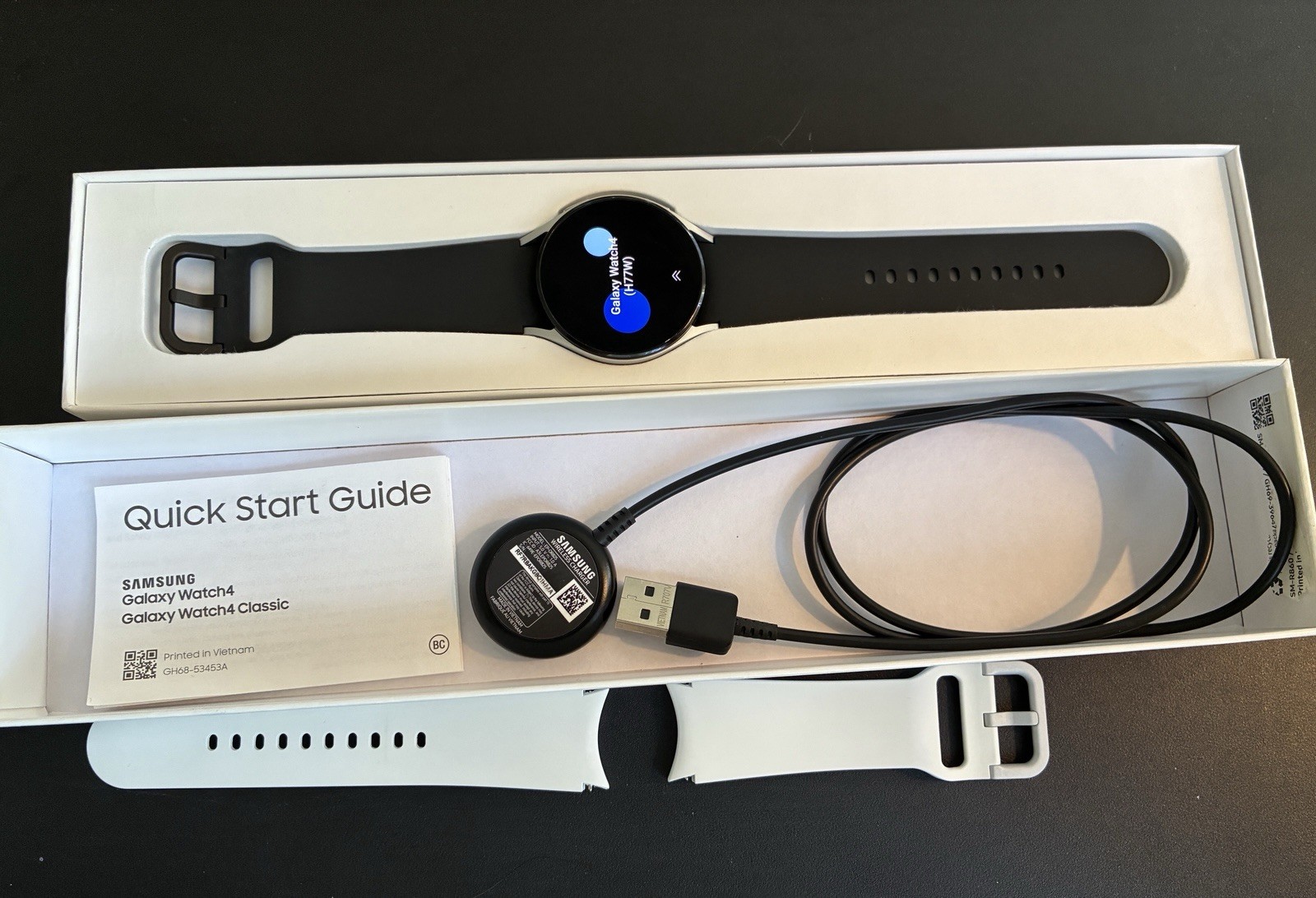 Samsung Galaxy Watch4 Model sm-r860nzscxaa Bluetooth WiFi GPS Watch With 2 Bands