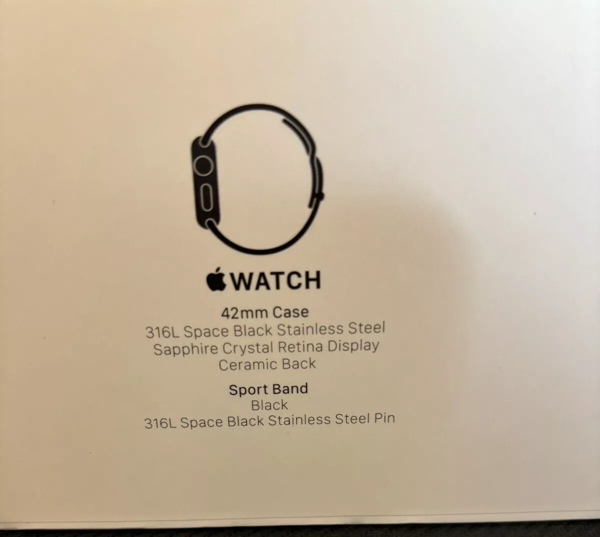 Apple Watch Gen 1 Sapphire Crystal & Ceramic 42mm Space Black