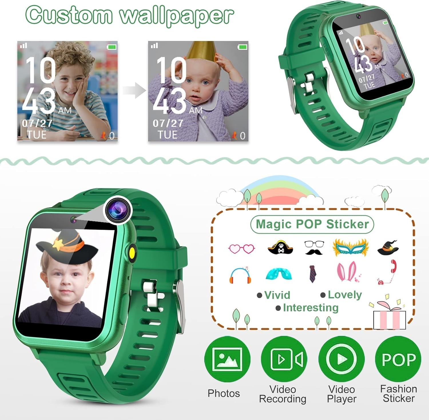 Educational Kids Watch with Games & Pedometer