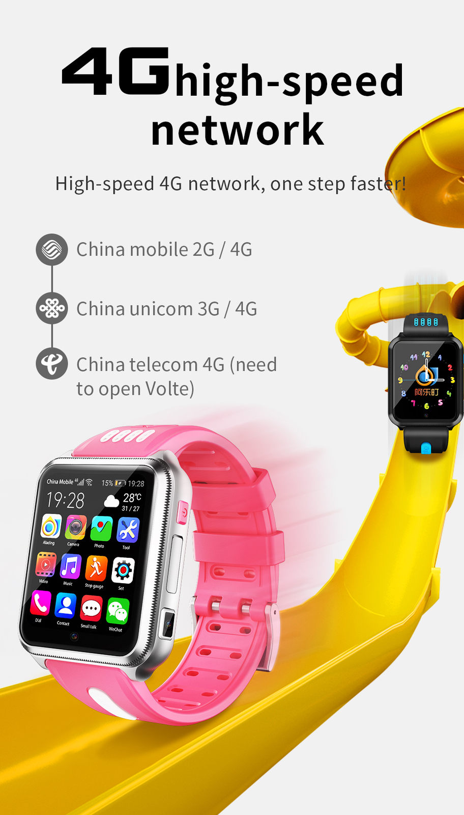 4G Kids Smart Watch Phone Camera Video Call Children Boys Girls Wristwatch